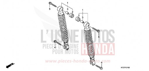 COUSSIN ARRIERE PES125R8 de 2008